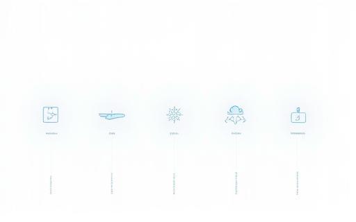 Diagram or illustration representing the interior design process steps